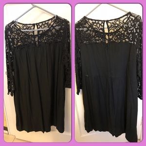 Black dress with lace